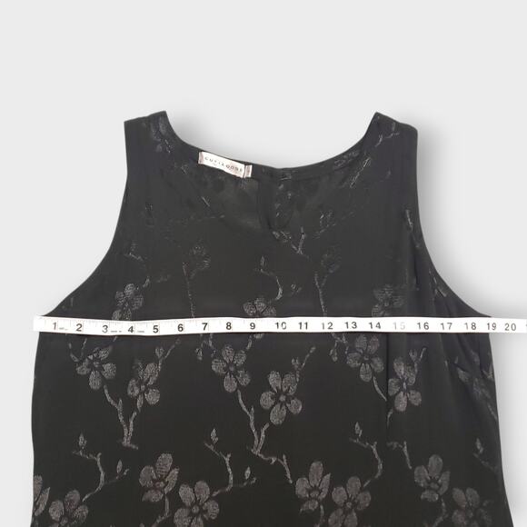 Cut Loose Black Floral Embossed Sleeveless Maxi Dress Large Dark Romance Y2K - Picture 10 of 11